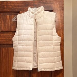 LOFT Cream Quilted Vest
